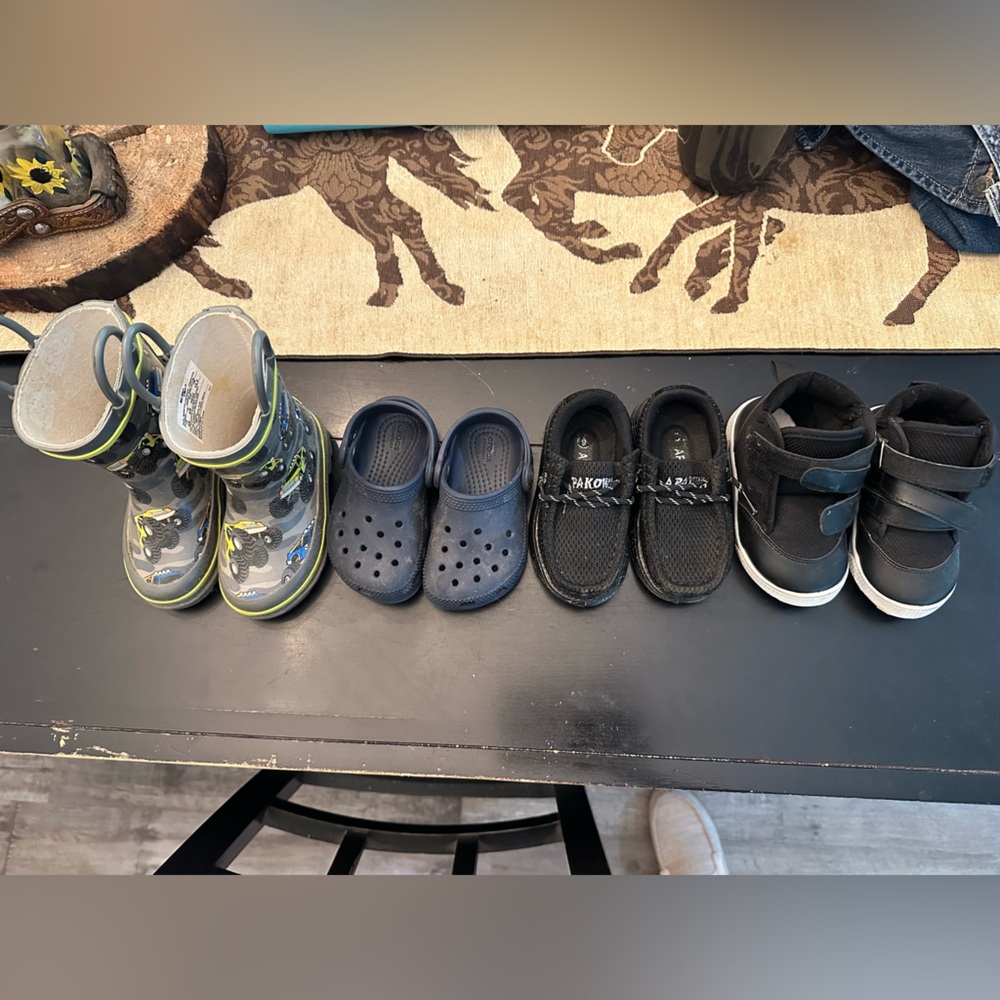 Kids Black Slip-On Shoes